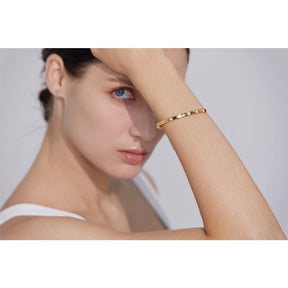 Pulseira Minimal Banhado em Ouro 18k Com Zircônias Cúbicas