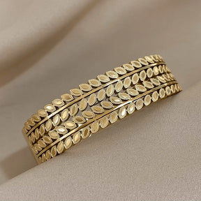 Bracelete gregoriano banhado em ouro 18k