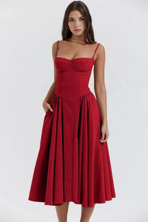 Vestido Bustier Italian Vermelho