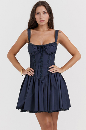 Vestido Modelador de Cintura Bela Azul Marinho