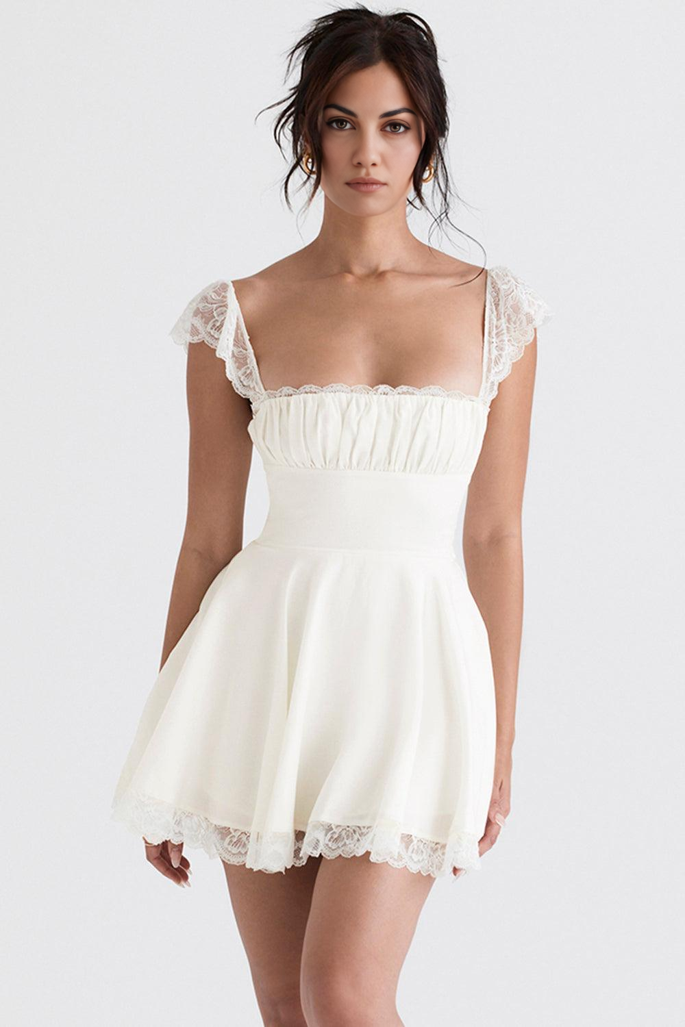 Vestido Bustier Renda Jasmin Branco