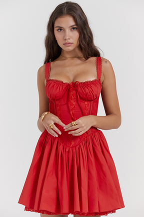 Vestido Modelador de Cintura Bela Vermelho